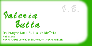 valeria bulla business card